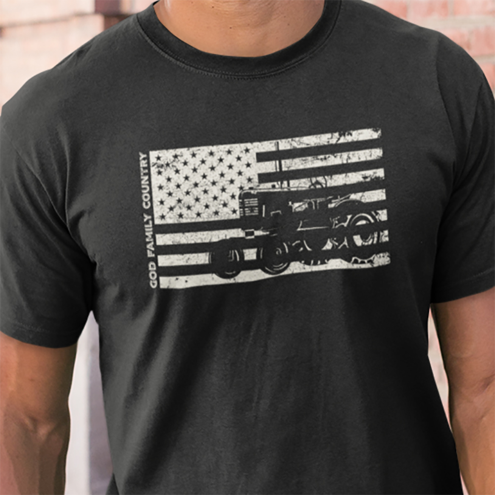God Family Country vintage Patriotic Farmer Shirt